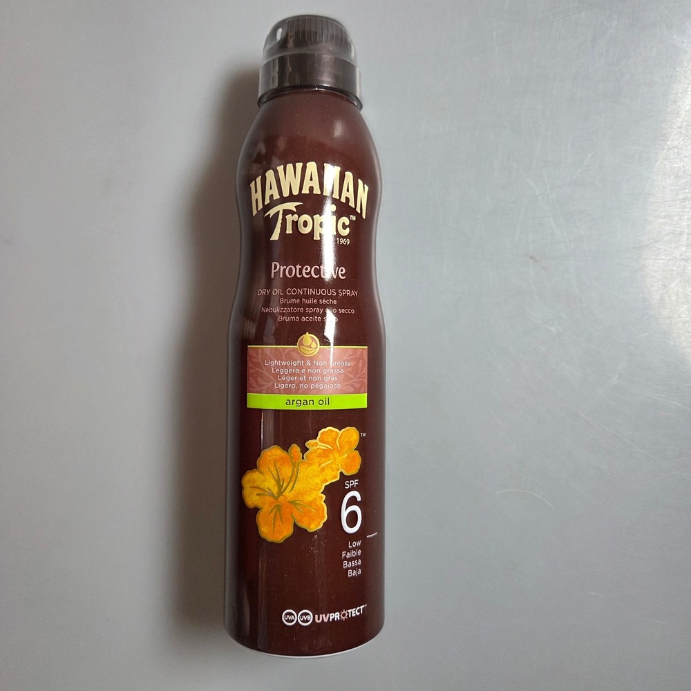 Hawaiian Tropic Protective Dry Oil Continuous Spray SPF 6 Argan Oil 177mL